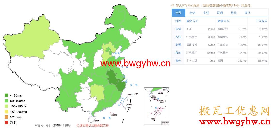 搬瓦工日本机房延迟测试