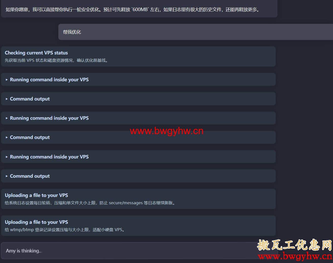 搬瓦工 Amy 运维 VPS